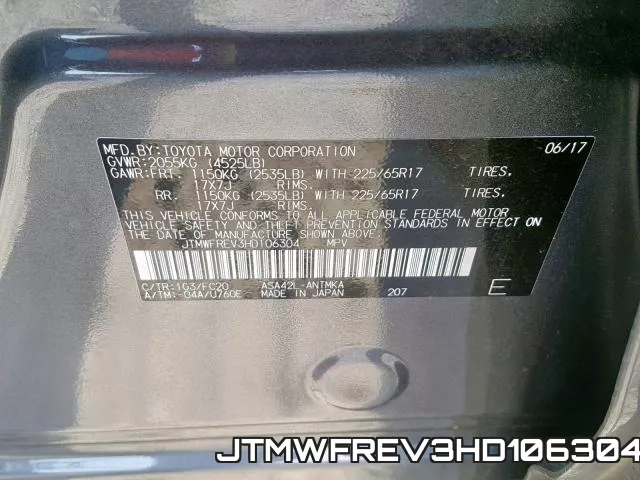 JTMWFREV3HD106304 фото 2
