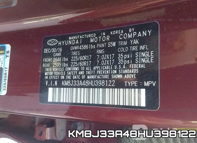 KM8J33A48HU398122 фото 10