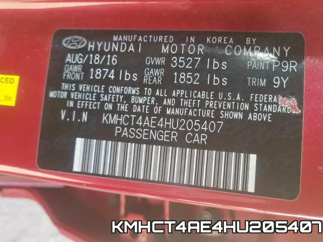 KMHCT4AE4HU205407 фото 2