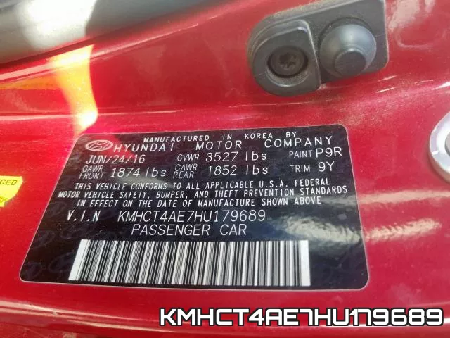 KMHCT4AE7HU179689 фото 2