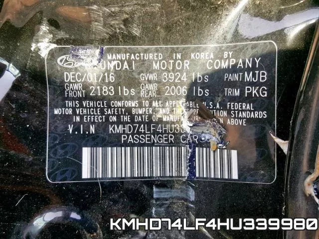 KMHD74LF4HU339980 фото 2