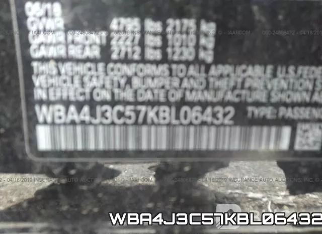 WBA4J3C57KBL06432 фото 10