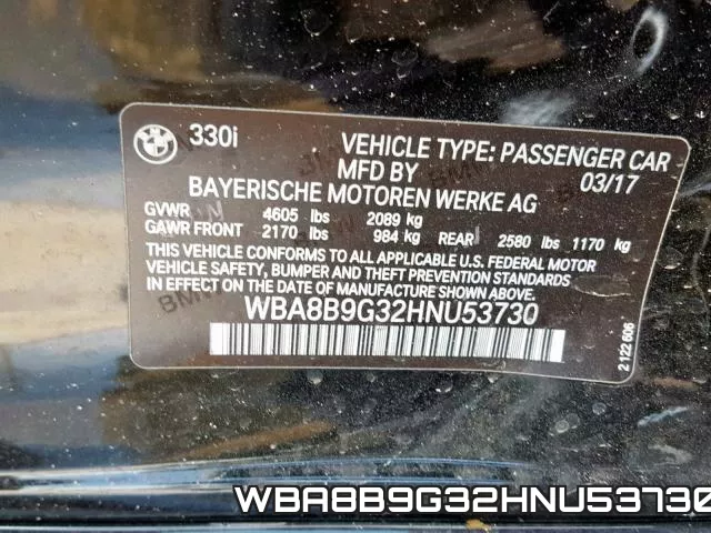 WBA8B9G32HNU53730 фото 2