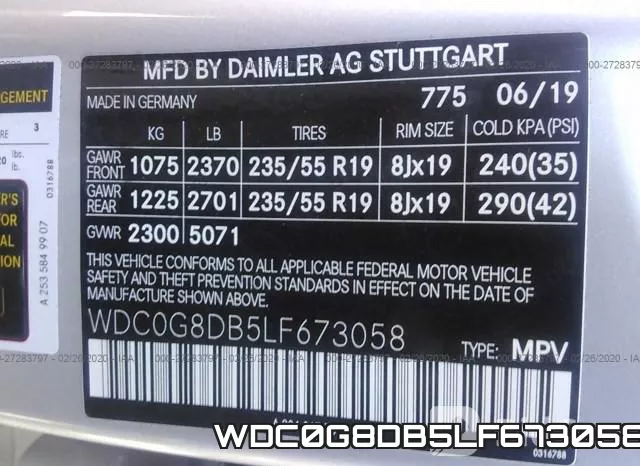 WDC0G8DB5LF673058 фото 6
