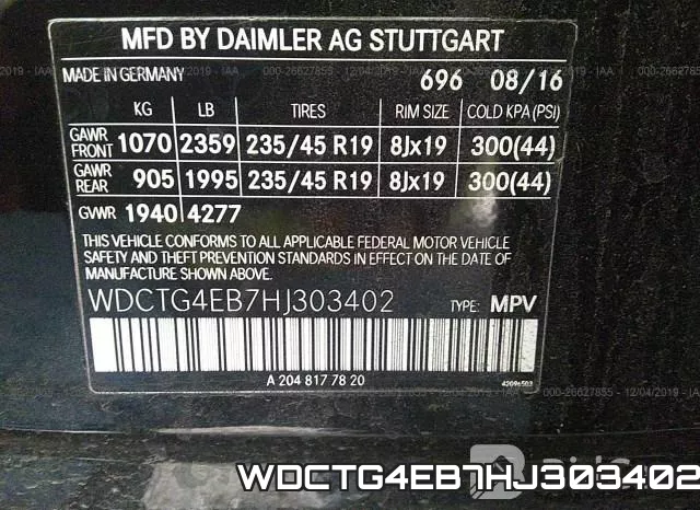 WDCTG4EB7HJ303402 фото 10