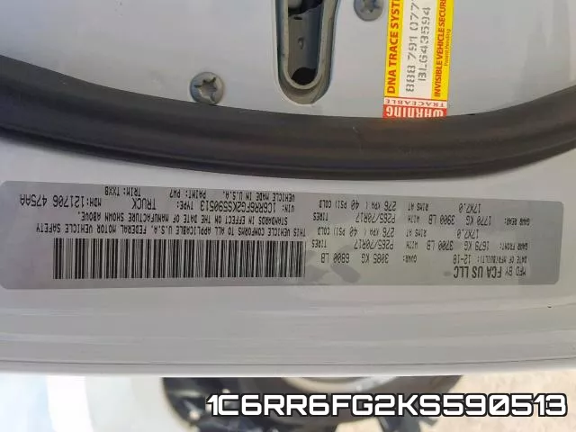 1C6RR6FG2KS590513 фото 2