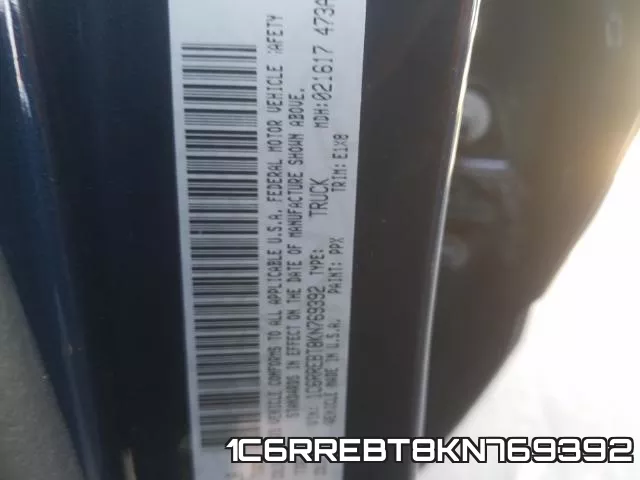 1C6RREBT8KN769392 фото 2