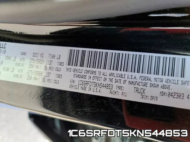1C6SRFDT5KN544853 фото 2