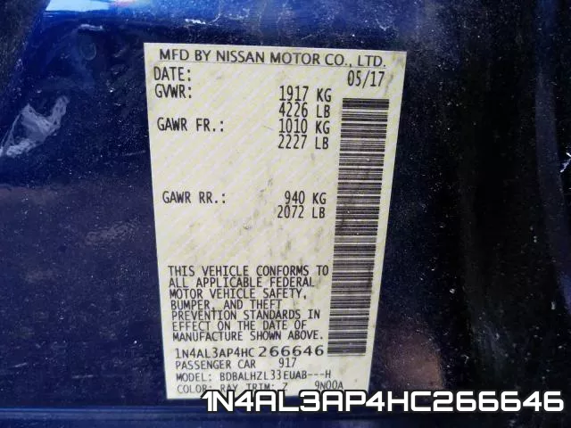 1N4AL3AP4HC266646 фото 2