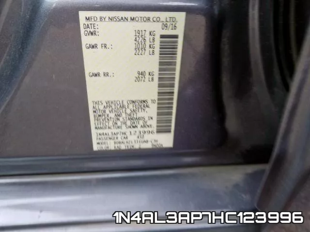 1N4AL3AP7HC123996 фото 2