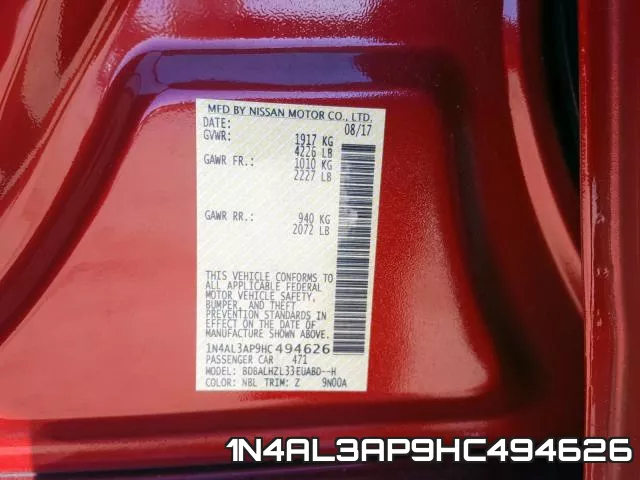 1N4AL3AP9HC494626 фото 2