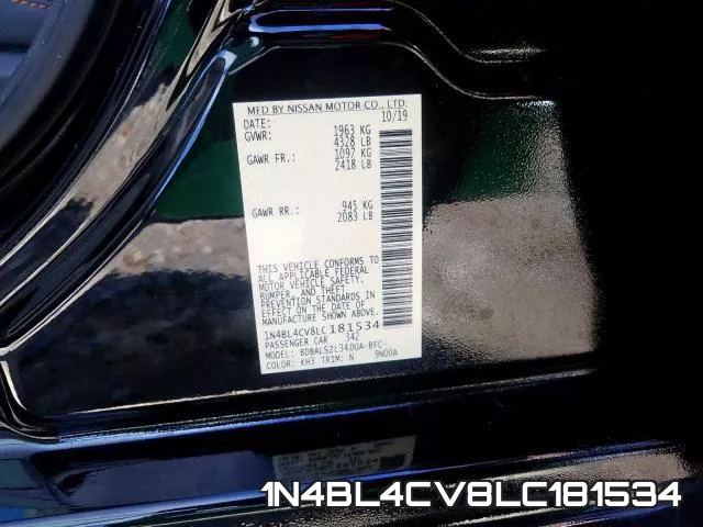 1N4BL4CV8LC181534 фото 2