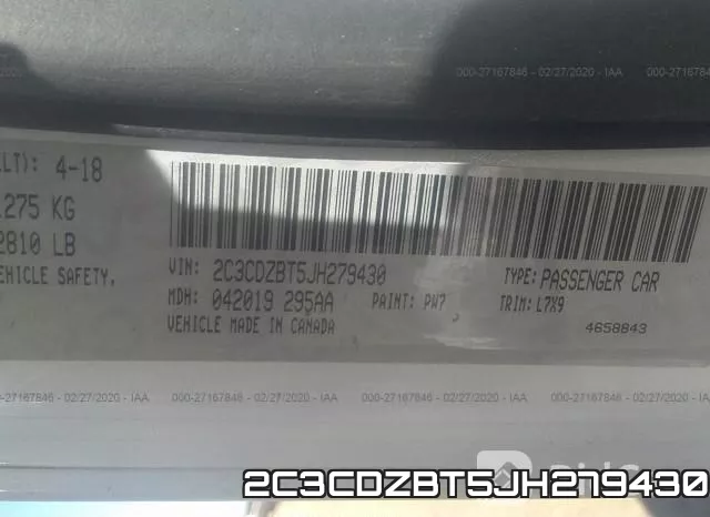 2C3CDZBT5JH279430 фото 6