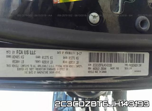 2C3CDZBT6JH143193 фото 10