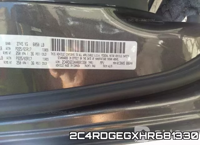 2C4RDGEGXHR681330 фото 10