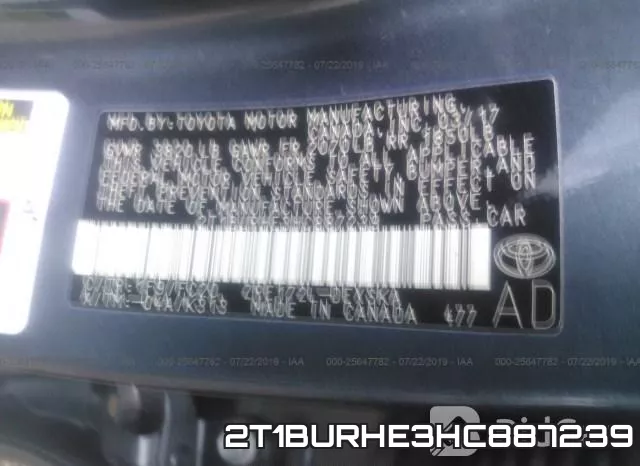 2T1BURHE3HC887239 фото 10