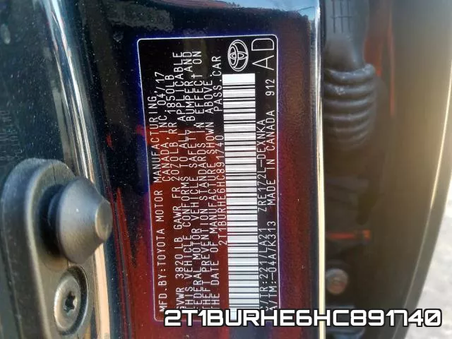 2T1BURHE6HC891740 фото 2