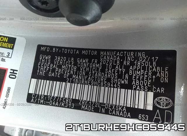 2T1BURHE9HC859445 фото 10