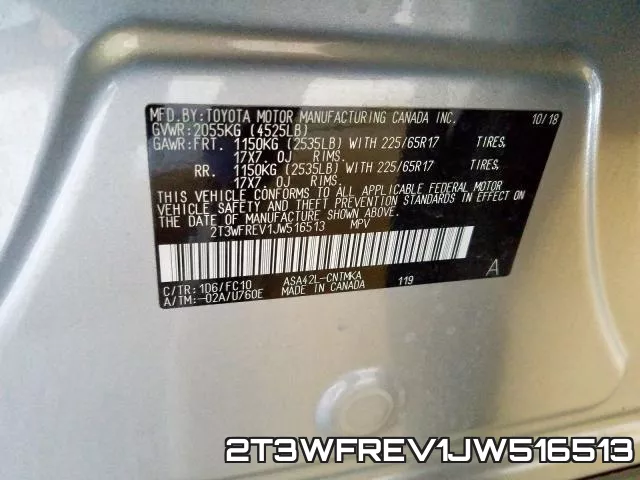 2T3WFREV1JW516513 фото 2