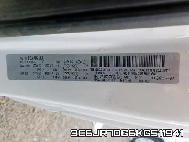 3C6JR7DG6KG511941 фото 2
