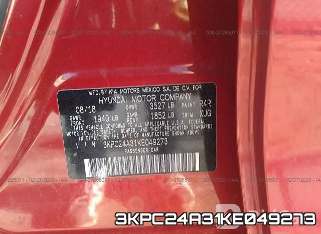 3KPC24A31KE049273 фото 10