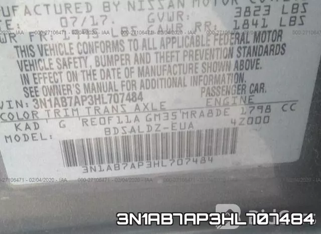 3N1AB7AP3HL707484 фото 8