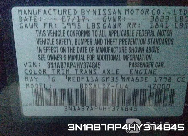 3N1AB7AP4HY374845 фото 10
