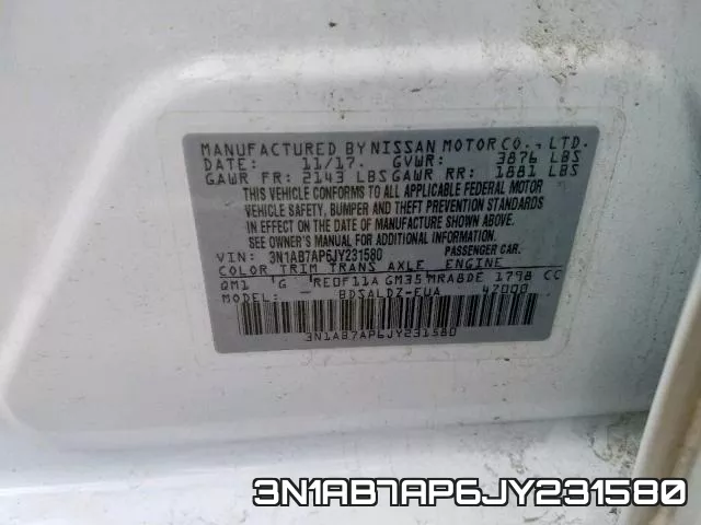 3N1AB7AP6JY231580 фото 2