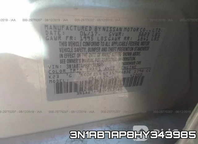 3N1AB7AP8HY343985 фото 10