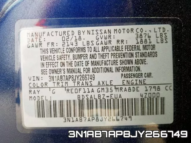 3N1AB7AP8JY266749 фото 2