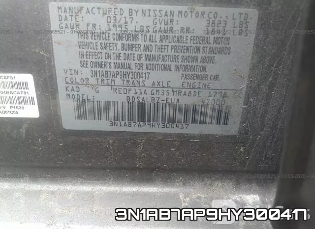 3N1AB7AP9HY300417 фото 4