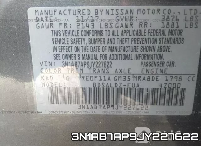 3N1AB7AP9JY227622 фото 10