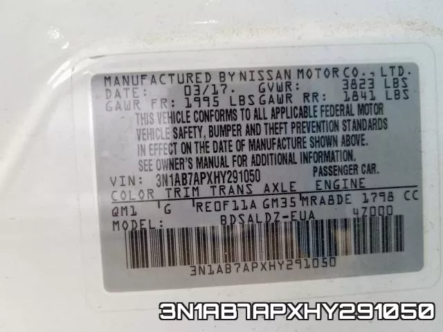 3N1AB7APXHY291050 фото 2