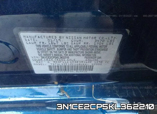 3N1CE2CP5KL362210 фото 10