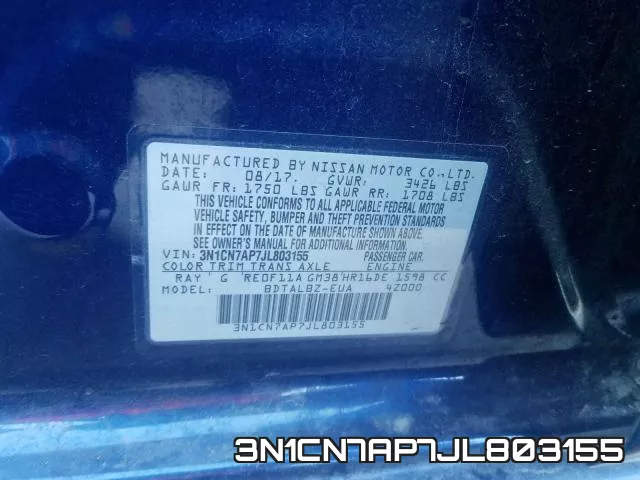 3N1CN7AP7JL803155 фото 2