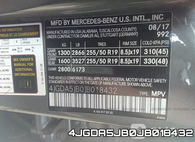 4JGDA5JB0JB018432 фото 10