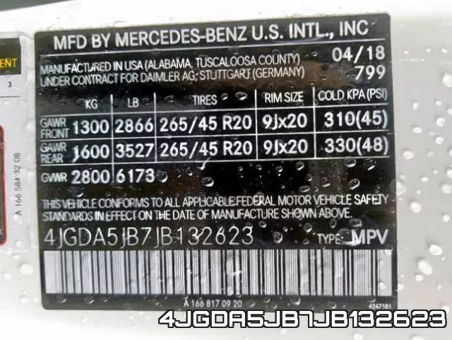 4JGDA5JB7JB132623 фото 2