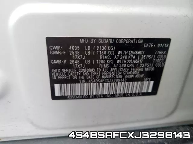 4S4BSAFCXJ3298143 фото 2