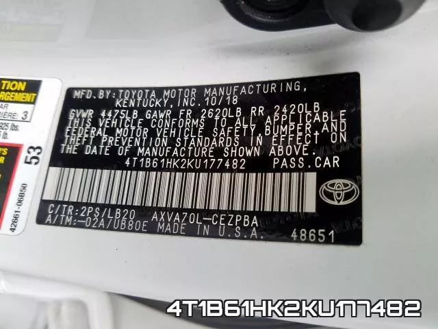4T1B61HK2KU177482 фото 2