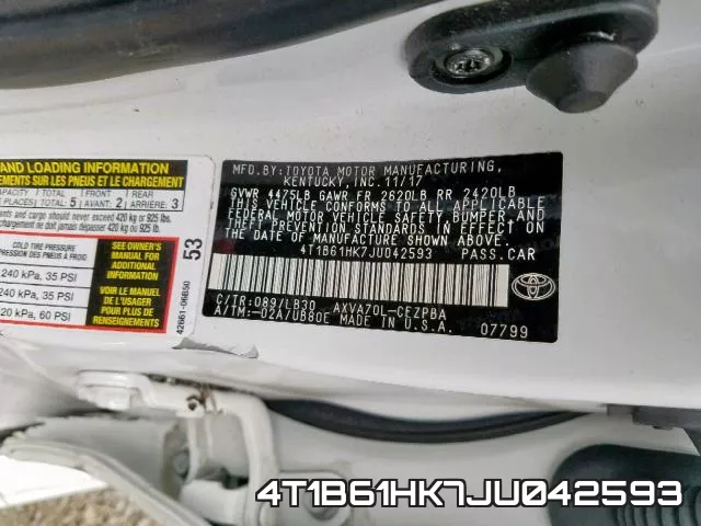 4T1B61HK7JU042593 фото 2