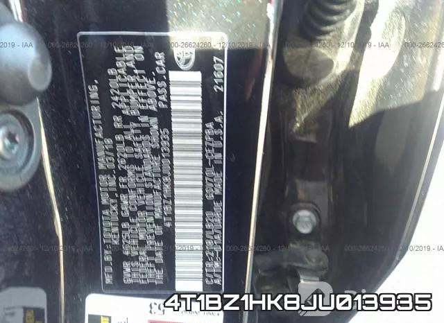 4T1BZ1HK8JU013935 фото 6