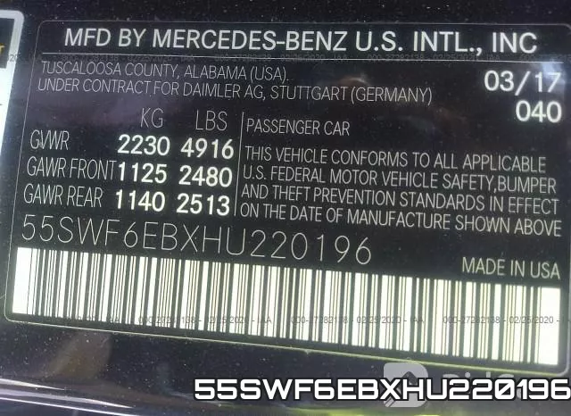 55SWF6EBXHU220196 фото 9