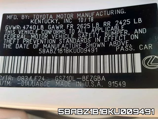 58ABZ1B18KU009491 фото 2