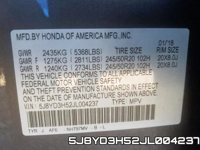 5J8YD3H52JL004237 фото 2