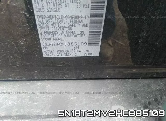 5N1AT2MV2HC885109 фото 6