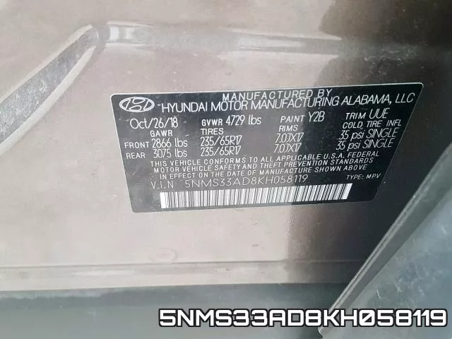 5NMS33AD8KH058119 фото 2