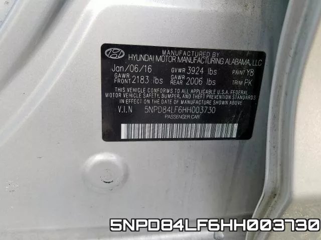 5NPD84LF6HH003730 фото 2