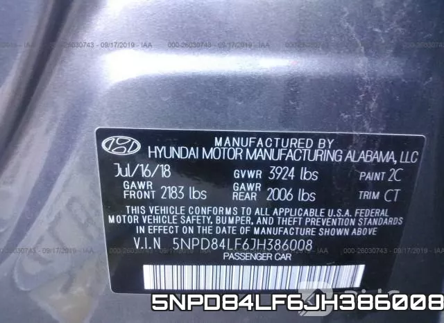 5NPD84LF6JH386008 фото 10
