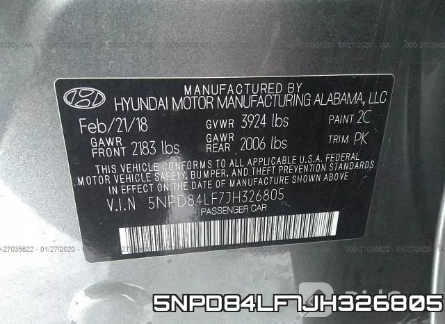 5NPD84LF7JH326805 фото 10