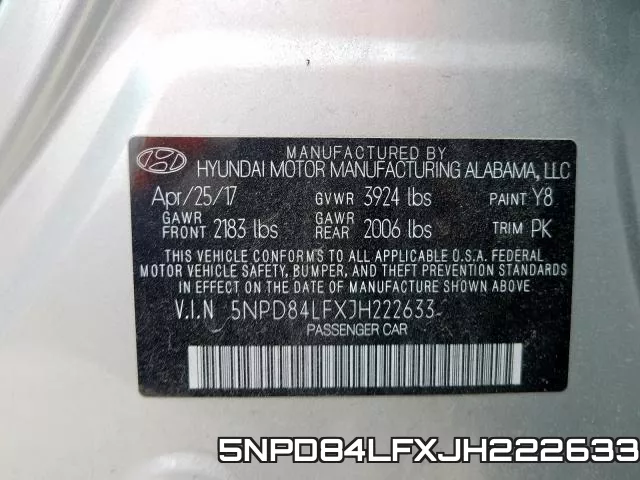5NPD84LFXJH222633 фото 2